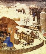 LIMBOURG brothers Les trs riches heures du Duc de Berry: Fevrier (February), detail g Germany oil painting reproduction